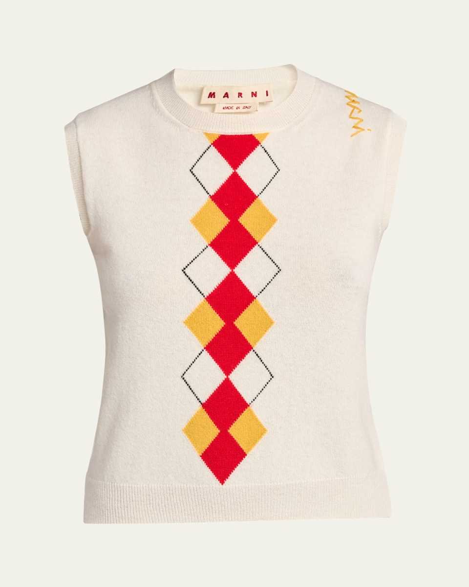 Argyle Wool Sweater Vest